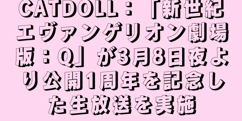 CATDOLL：「新世紀エヴァンゲリオン劇場版：Q」が3月8日夜より公開1周年を記念した生放送を実施