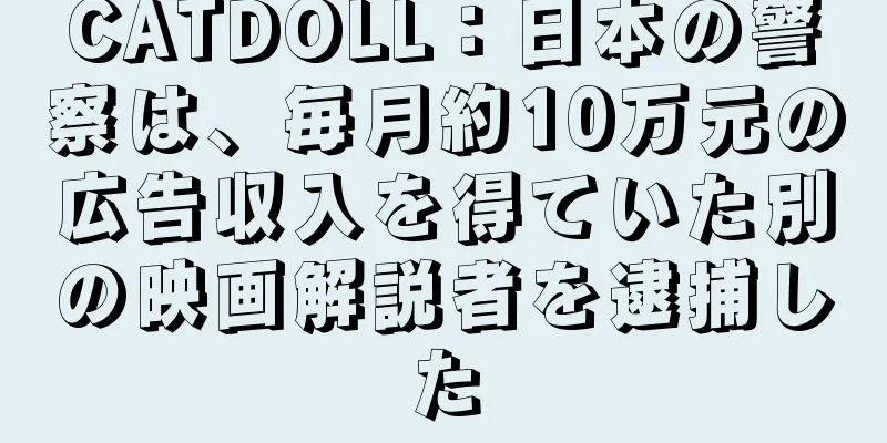 CATDOLL：日本の警察は、毎月約10万元の広告収入を得ていた別の映画解説者を逮捕した