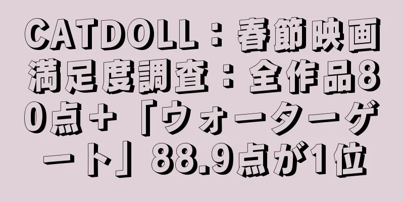 CATDOLL：春節映画満足度調査：全作品80点＋「ウォーターゲート」88.9点が1位