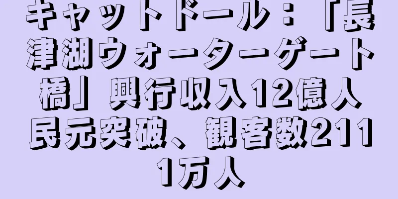 キャットドール：「長津湖ウォーターゲート橋」興行収入12億人民元突破、観客数2111万人