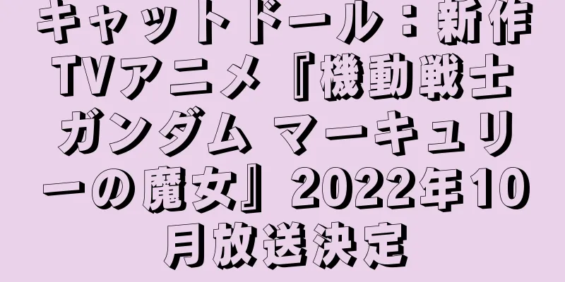 キャットドール：新作TVアニメ『機動戦士ガンダム マーキュリーの魔女』2022年10月放送決定