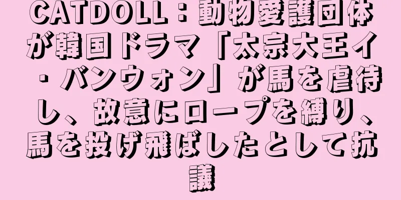 CATDOLL：動物愛護団体が韓国ドラマ「太宗大王イ・バンウォン」が馬を虐待し、故意にロープを縛り、馬を投げ飛ばしたとして抗議