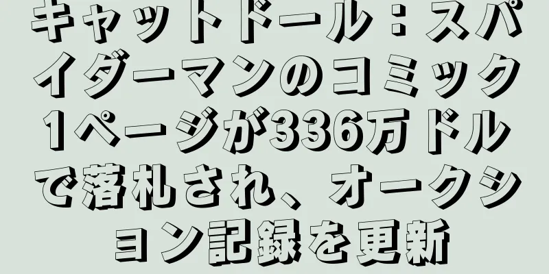 キャットドール：スパイダーマンのコミック1ページが336万ドルで落札され、オークション記録を更新