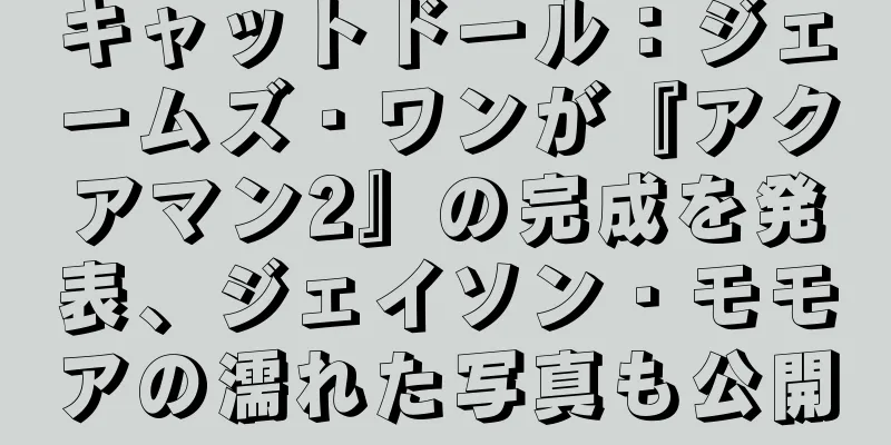 キャットドール：ジェームズ・ワンが『アクアマン2』の完成を発表、ジェイソン・モモアの濡れた写真も公開