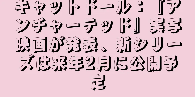 キャットドール：『アンチャーテッド』実写映画が発表、新シリーズは来年2月に公開予定