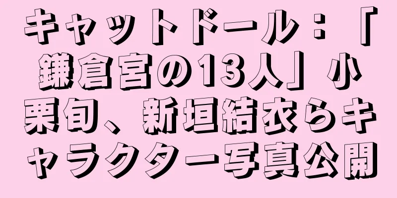 キャットドール：「鎌倉宮の13人」小栗旬、新垣結衣らキャラクター写真公開