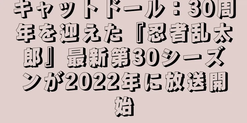 キャットドール：30周年を迎えた『忍者乱太郎』最新第30シーズンが2022年に放送開始