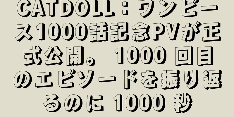 CATDOLL：ワンピース1000話記念PVが正式公開。 1000 回目のエピソードを振り返るのに 1000 秒
