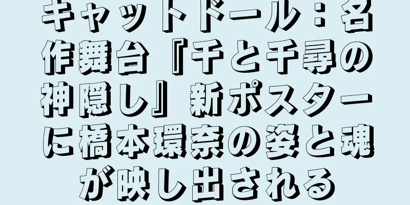 キャットドール：名作舞台『千と千尋の神隠し』新ポスターに橋本環奈の姿と魂が映し出される