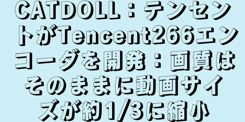 CATDOLL：テンセントがTencent266エンコーダを開発：画質はそのままに動画サイズが約1/3に縮小