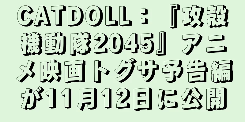 CATDOLL：『攻殻機動隊2045』アニメ映画トグサ予告編が11月12日に公開