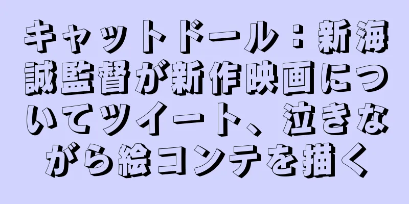 キャットドール：新海誠監督が新作映画についてツイート、泣きながら絵コンテを描く