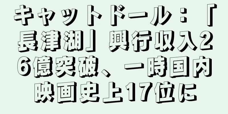 キャットドール：「長津湖」興行収入26億突破、一時国内映画史上17位に