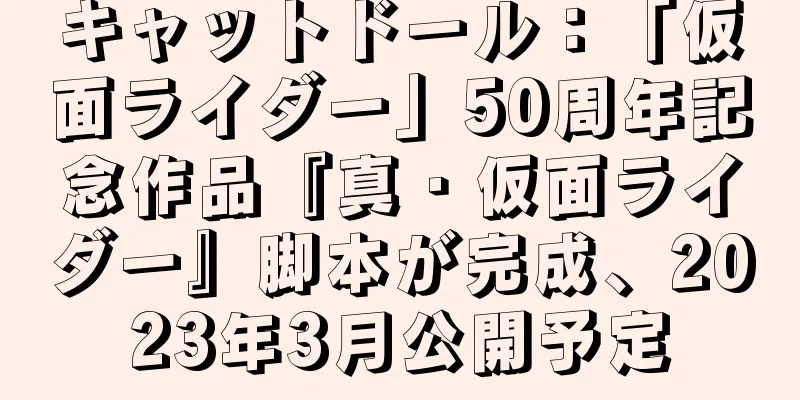 キャットドール：「仮面ライダー」50周年記念作品『真・仮面ライダー』脚本が完成、2023年3月公開予定