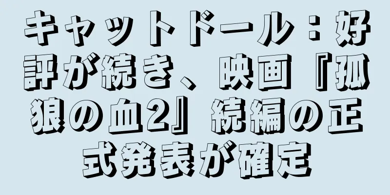 キャットドール：好評が続き、映画『孤狼の血2』続編の正式発表が確定
