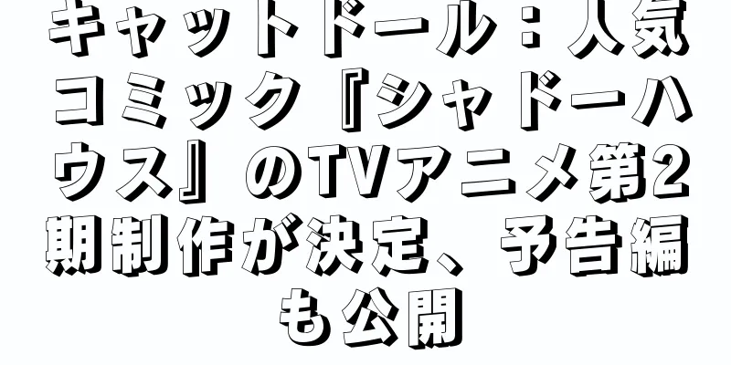 キャットドール：人気コミック『シャドーハウス』のTVアニメ第2期制作が決定、予告編も公開