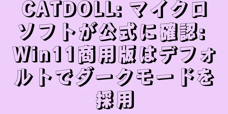 CATDOLL: マイクロソフトが公式に確認: Win11商用版はデフォルトでダークモードを採用
