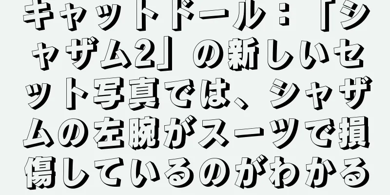 キャットドール：「シャザム2」の新しいセット写真では、シャザムの左腕がスーツで損傷しているのがわかる