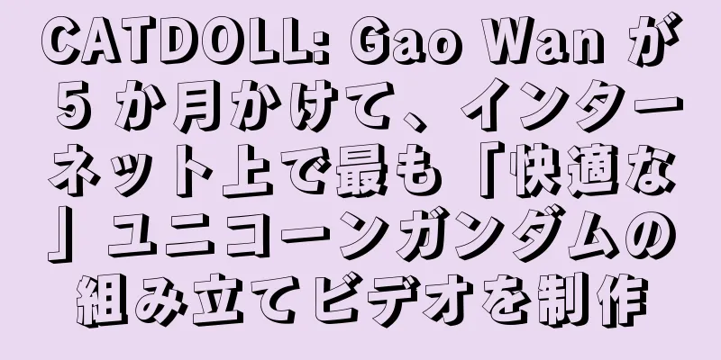 CATDOLL: Gao Wan が 5 か月かけて、インターネット上で最も「快適な」ユニコーンガンダムの組み立てビデオを制作