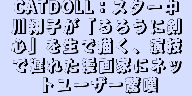 CATDOLL：スター中川翔子が「るろうに剣心」を生で描く、演技で遅れた漫画家にネットユーザー驚嘆