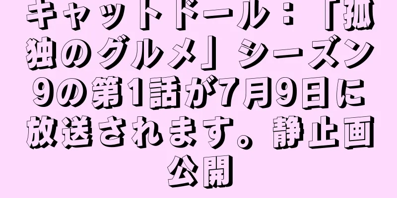 キャットドール：「孤独のグルメ」シーズン9の第1話が7月9日に放送されます。静止画公開