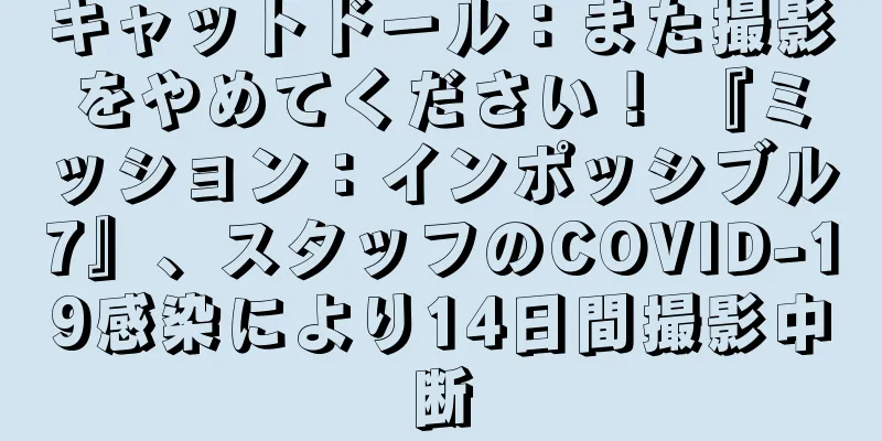 キャットドール：また撮影をやめてください！ 『ミッション：インポッシブル7』、スタッフのCOVID-19感染により14日間撮影中断