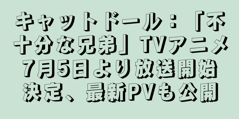 キャットドール：「不十分な兄弟」TVアニメ7月5日より放送開始決定、最新PVも公開