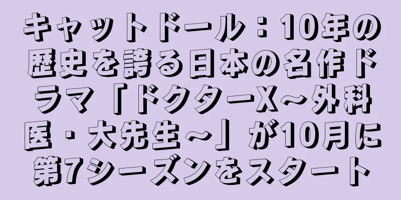 キャットドール：10年の歴史を誇る日本の名作ドラマ「ドクターX～外科医・大先生～」が10月に第7シーズンをスタート
