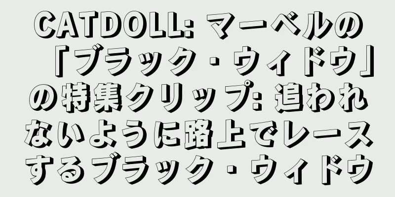 CATDOLL: マーベルの「ブラック・ウィドウ」の特集クリップ: 追われないように路上でレースするブラック・ウィドウ