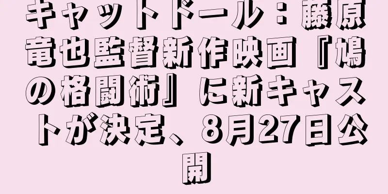 キャットドール：藤原竜也監督新作映画『鳩の格闘術』に新キャストが決定、8月27日公開
