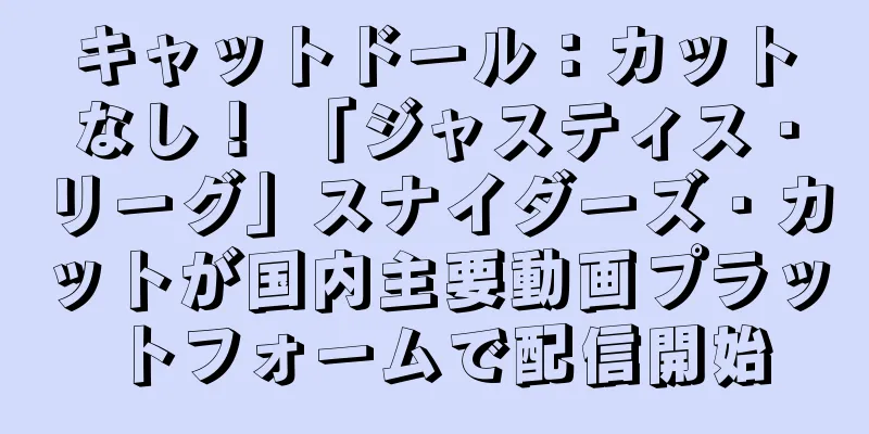 キャットドール：カットなし！ 「ジャスティス・リーグ」スナイダーズ・カットが国内主要動画プラットフォームで配信開始