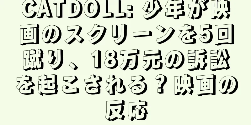 CATDOLL: 少年が映画のスクリーンを5回蹴り、18万元の訴訟を起こされる？映画の反応