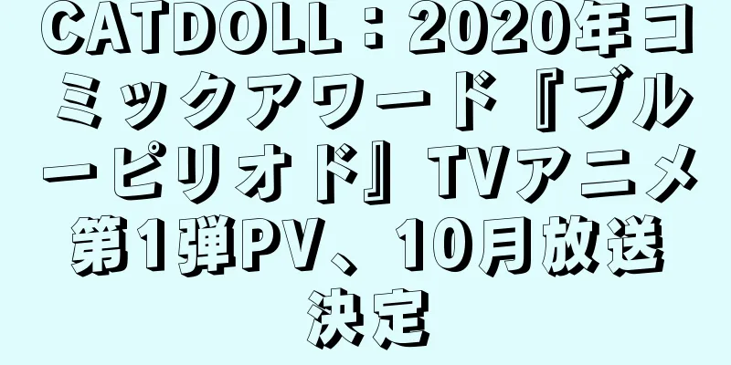 CATDOLL：2020年コミックアワード『ブルーピリオド』TVアニメ第1弾PV、10月放送決定