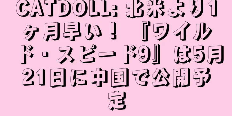 CATDOLL: 北米より1ヶ月早い！ 『ワイルド・スピード9』は5月21日に中国で公開予定