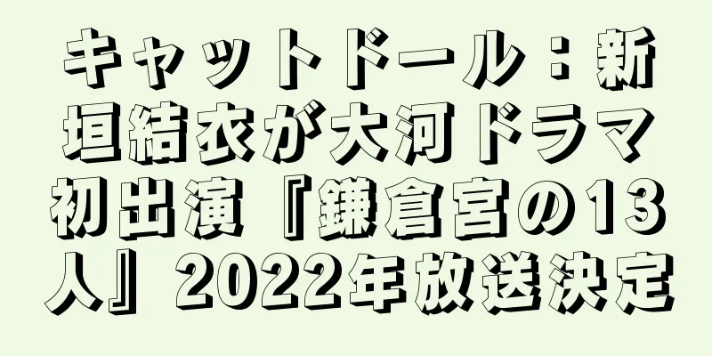 キャットドール：新垣結衣が大河ドラマ初出演『鎌倉宮の13人』2022年放送決定