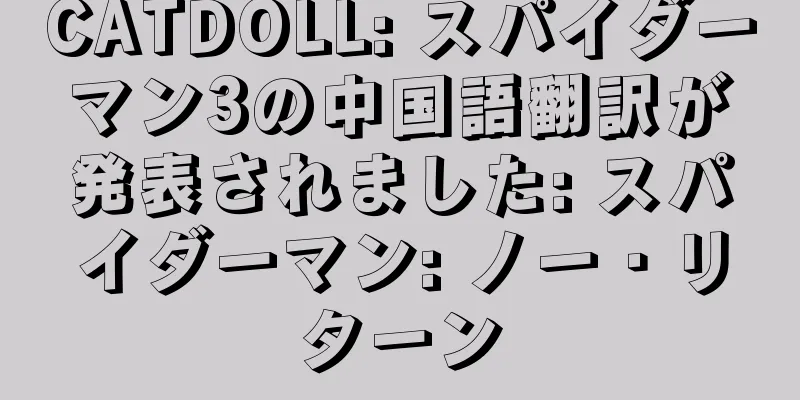 CATDOLL: スパイダーマン3の中国語翻訳が発表されました: スパイダーマン: ノー・リターン