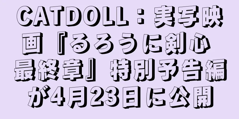 CATDOLL：実写映画『るろうに剣心 最終章』特別予告編が4月23日に公開