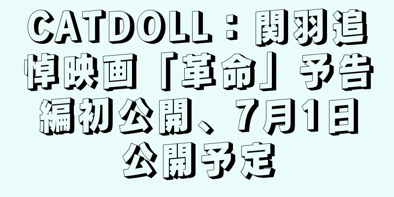 CATDOLL：関羽追悼映画「革命」予告編初公開、7月1日公開予定