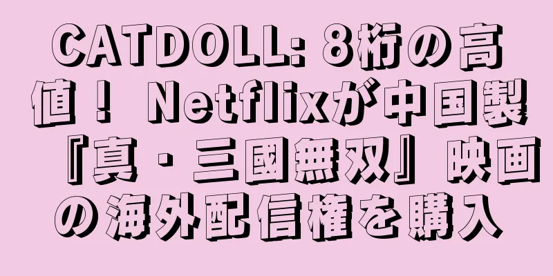 CATDOLL: 8桁の高値！ Netflixが中国製『真・三國無双』映画の海外配信権を購入
