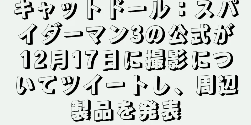 キャットドール：スパイダーマン3の公式が12月17日に撮影についてツイートし、周辺製品を発表