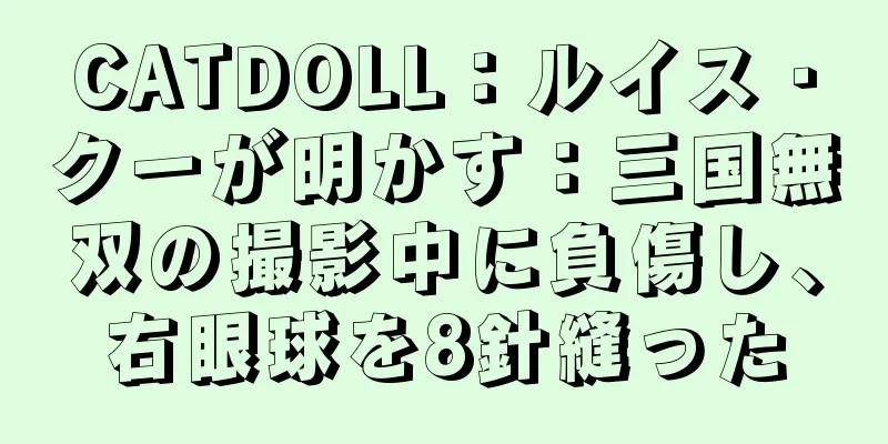 CATDOLL：ルイス・クーが明かす：三国無双の撮影中に負傷し、右眼球を8針縫った