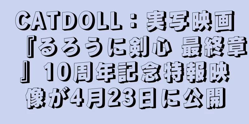 CATDOLL：実写映画『るろうに剣心 最終章』10周年記念特報映像が4月23日に公開
