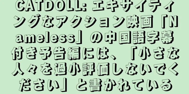 CATDOLL: エキサイティングなアクション映画「Nameless」の中国語字幕付き予告編には、「小さな人々を過小評価しないでください」と書かれている