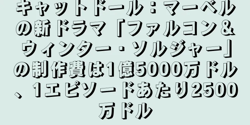 キャットドール：マーベルの新ドラマ「ファルコン＆ウィンター・ソルジャー」の制作費は1億5000万ドル、1エピソードあたり2500万ドル