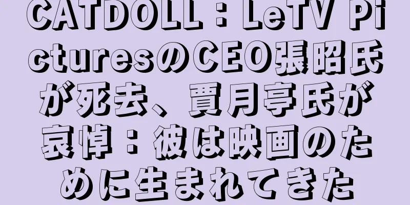 CATDOLL：LeTV PicturesのCEO張昭氏が死去、賈月亭氏が哀悼：彼は映画のために生まれてきた