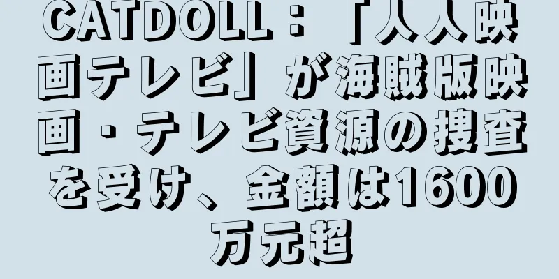 CATDOLL：「人人映画テレビ」が海賊版映画・テレビ資源の捜査を受け、金額は1600万元超