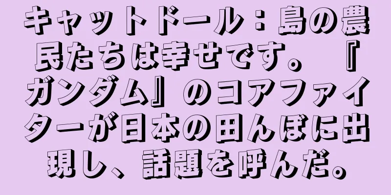 キャットドール：島の農民たちは幸せです。 『ガンダム』のコアファイターが日本の田んぼに出現し、話題を呼んだ。