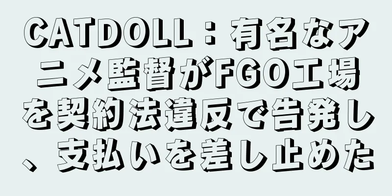 CATDOLL：有名なアニメ監督がFGO工場を契約法違反で告発し、支払いを差し止めた