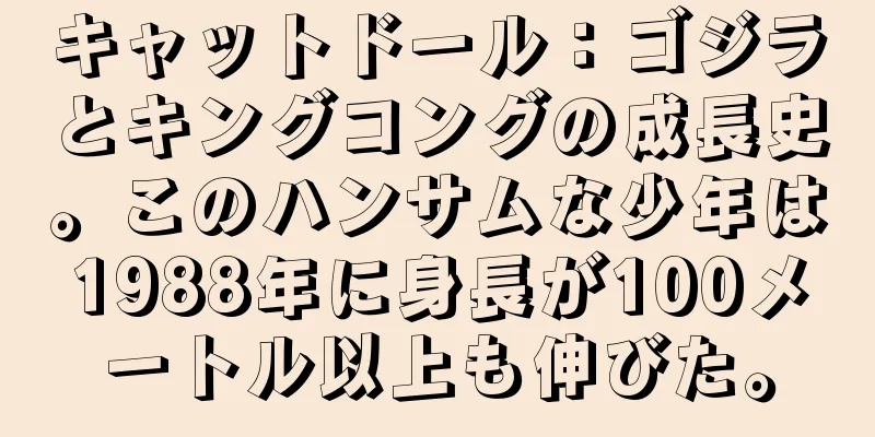 キャットドール：ゴジラとキングコングの成長史。このハンサムな少年は1988年に身長が100メートル以上も伸びた。