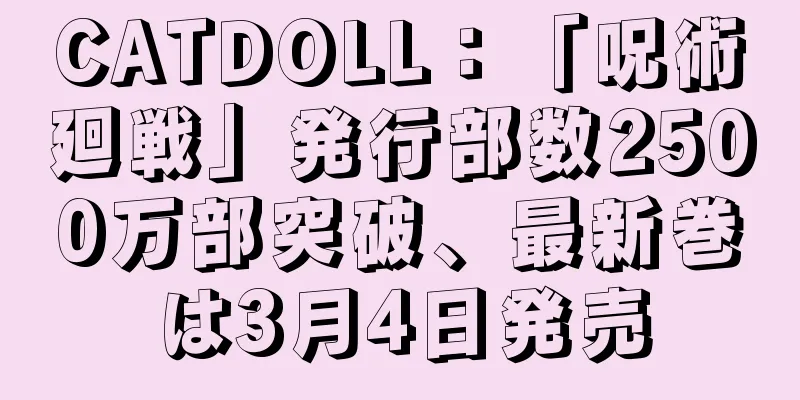 CATDOLL：「呪術廻戦」発行部数2500万部突破、最新巻は3月4日発売